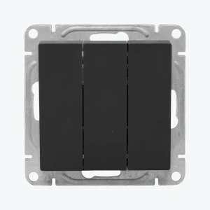 Выключатель 3-кл. IP20 черный Epica 10А UP1-SWB-31