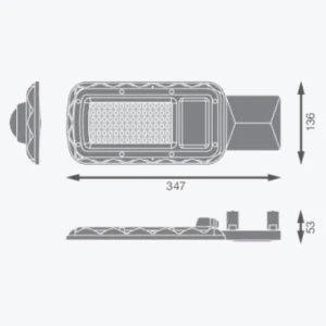 Corp iluminat stradal LED URBAN LITE M LED 50W 865 IP65 5400Lm GY LEDV-thumb-3