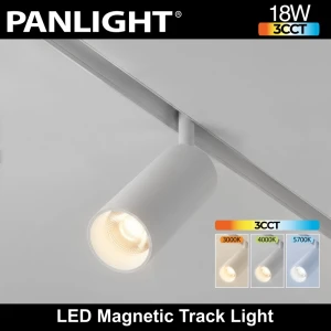 Proiector LED 3CCT 18W 24° Alb, șină magn Ultra Slim 48V, Orientabil, PL-18MTF3CCT-WH PANLIGHT