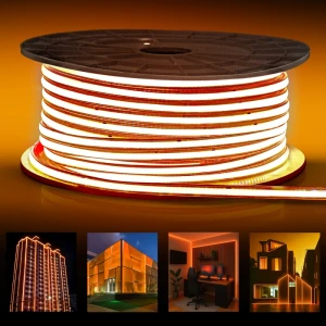 LED Лента COB 220В 50m оранжевая 10W/m 296led/m IP67 PL-COB296-OR-220 PANLIGHT