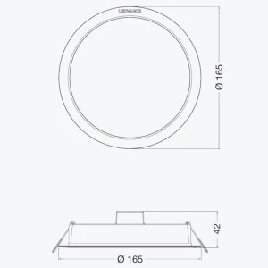 Spot LED Downlight DL DN 165 13W 865 WT IP44 LEDV