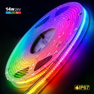 LED лента COB RGB 24V 14W 768led/m 12mm IP67 5m PL-COBRGB768-24E PANLIGHT