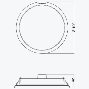 Spot LED Downlight DL DN 190 18W 840 BK IP44 LEDV