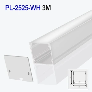 Алюминиевый профиль накладной для светодиодной ленты белый 3m/set 25*25mm PL-2525-WH 3m PANLIGHT