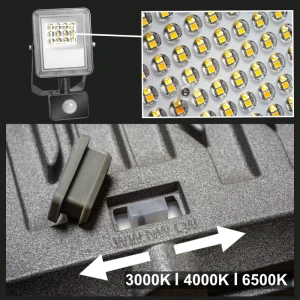 Proiector LED cu senzor de miscare PL-FLS10W-3CCT 10W IP65 100lm/W CCT 3000K/4000K/6500K PANLIGHT-thumb-3
