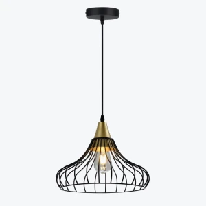 Светильник подвесной LOTTE 2622 1*E27 IP20 D33cm черный-золотой OS-LOT-11-DEC