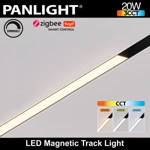 Магнитный светильник 20W 48V Smart, Linear DIM, черный трековый Ultra Slim 615mm PL-20MTB-TUYA-BK-thumb-2
