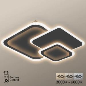 Светодиодная люстра 106W 7950Lm 3000K/4000K/6000K черная PL-21833B