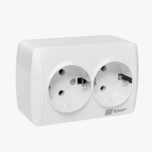 Priza dubla exterioara euro IP44 seria Vladivostoc EQR16-129-30-54 EKF