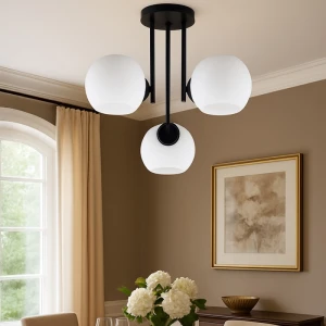 Lustră 3*E27 negru+alb 2870-3 Luminaled