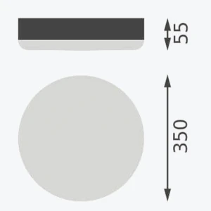 LED плафон 35W IP65 SF Slim RD 350 P 3680lm 4000K Ra80 120° IP65 белый Ø350x55mm LEDV.-thumb-2