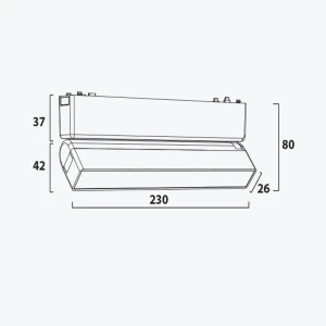 Proiector LED 10W Smart liniar Mat Pliabil Magnetic Negru Ultra Slim 48V, DIM, 230mm PL-10MTD-TUYA-BK PANLIGHT-thumb-3