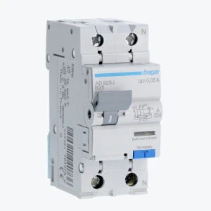 Întreruptor diferențial Hager 1P+N 25A/30mA B 6kA tipA 2M AD925J