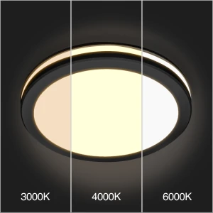 Плафон потолочный LED 24W 3CCT PL-CL24H9Y3CCT-BL 230V IP65 черный 300x55 PANLIGHT