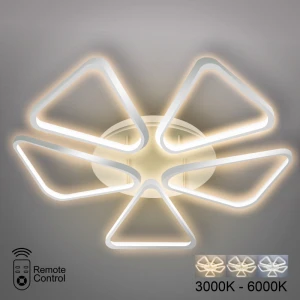 Светодиодная люстра 56W 4200Lm 3000K/4000K/6000K белая PL-21859W