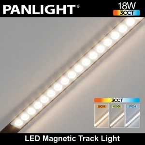 Proiector LED Liniar Grilă 18W 24° 3CCT 48V alb, șină magn Ultra Slim, 340 mm PL-18MTA3CCT-WH PANLIGHT