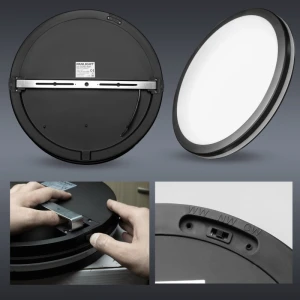 Плафон потолочный LED 50W 3CCT PL-CL50H9Y3CCT-BL 230V IP65 черный 400x55 PANLIGHT-thumb-3