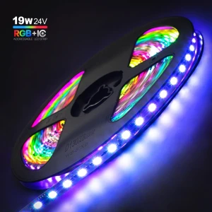 Адресная светодиодная лента RGB-IC, PL-3535RGB108IC-24, IP20, 8mm, 24V, 19W/m, 108led/m, 5m пиксельная PANLIGHT
