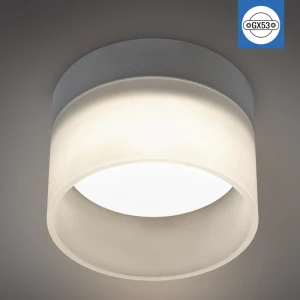 Спот накладной и встр. GX53 круглый белый 85x60mm IP20 PL-24439W