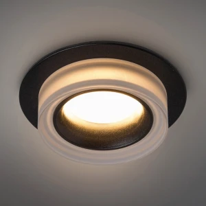 Spot incorporat GU10 rotund negru 91x42mm IP20 PL-23424B