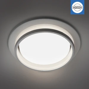Светильник GX53 белый круглый встр. 105x35mm IP20 PL-24433W