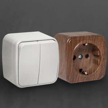 EKF Minsk aplicate lemn & alb IP20